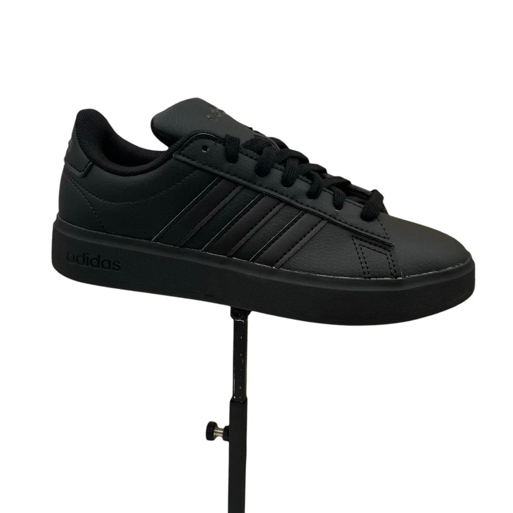 adidas Grand Court 2.0 Men's Big Boys Classic Sneakers Size 3.5 Solid Black